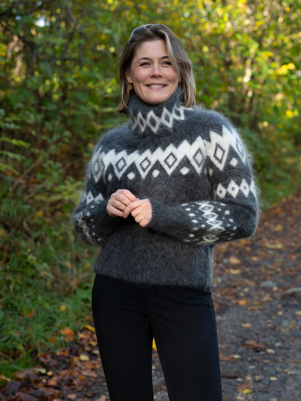 Kylie Chunky Sweater Charcoal