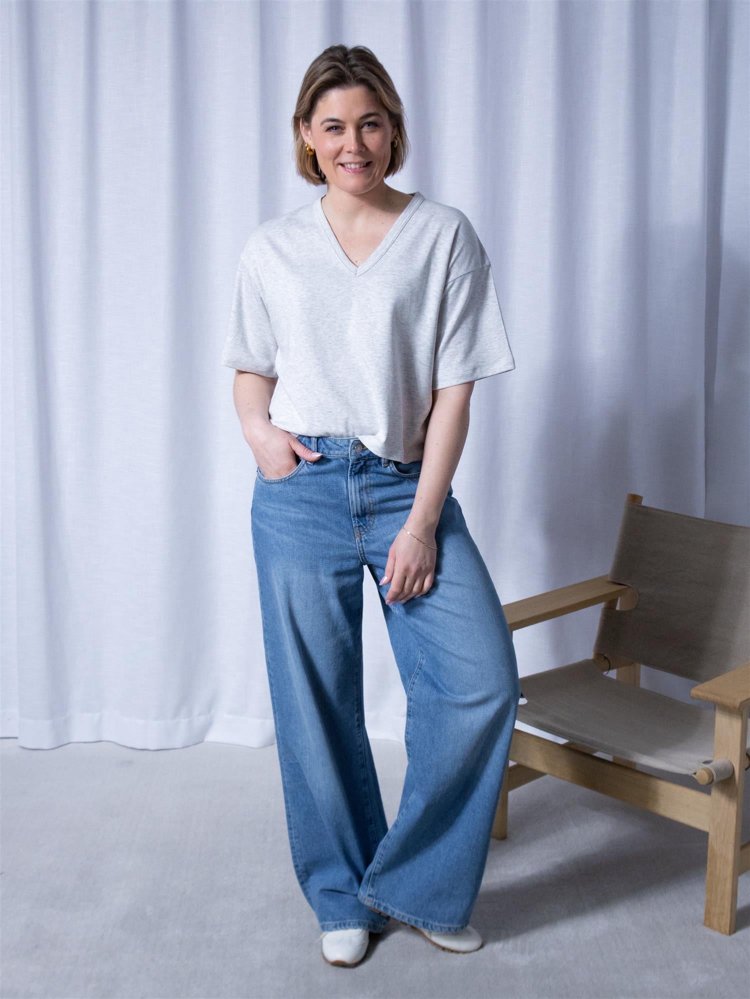 Julie Josephine Bettina Tee Grey Melange
