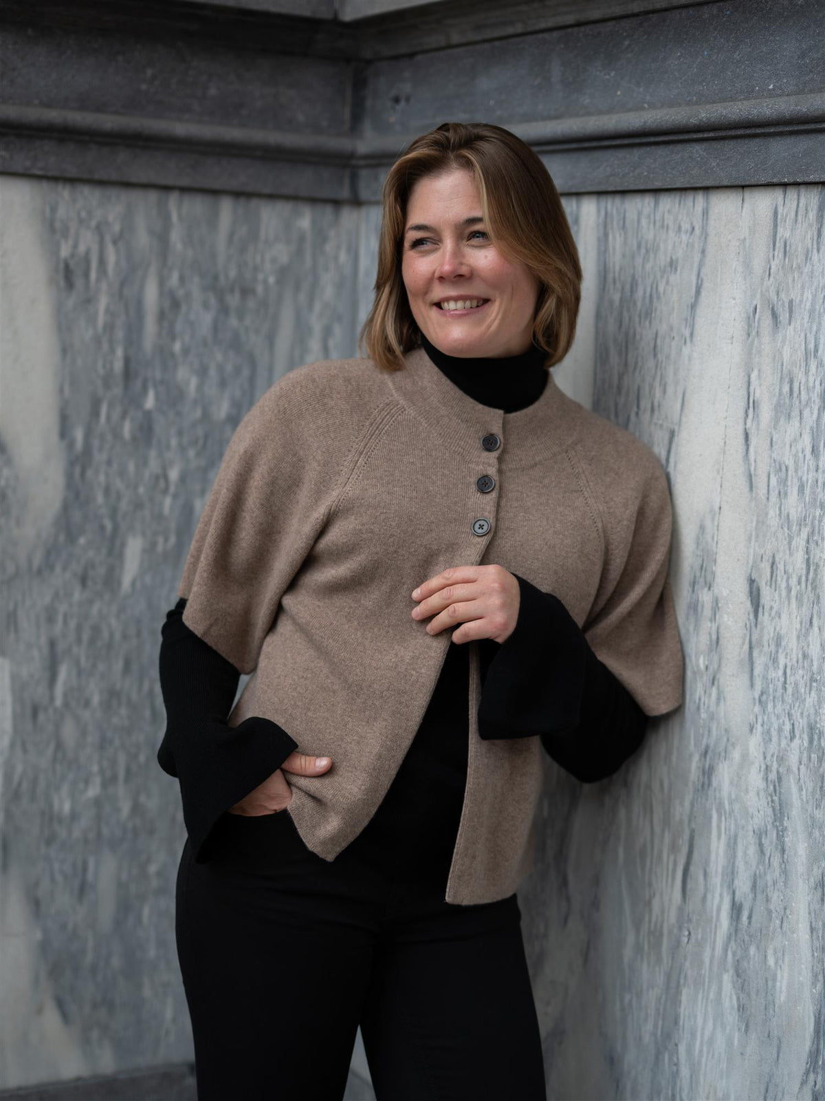 Davida Cardigan Raglan Mink