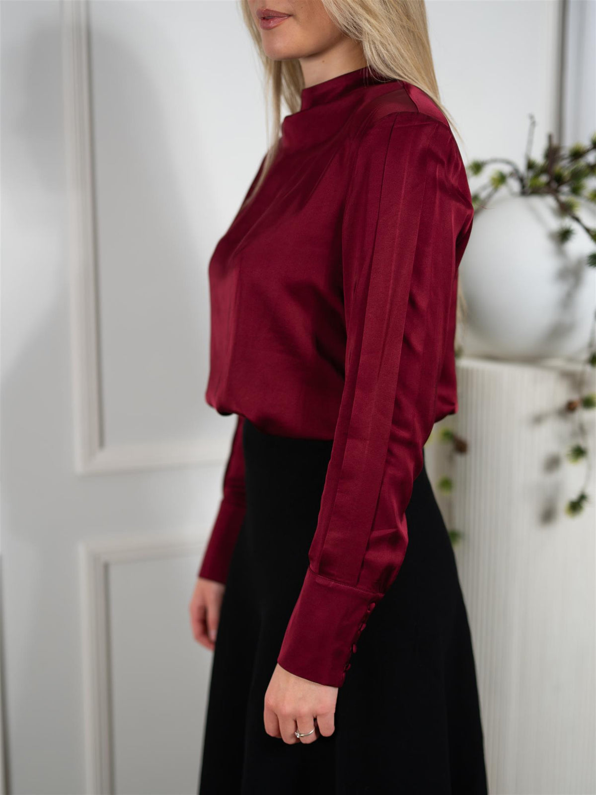 Arlene Blouse Dark Red
