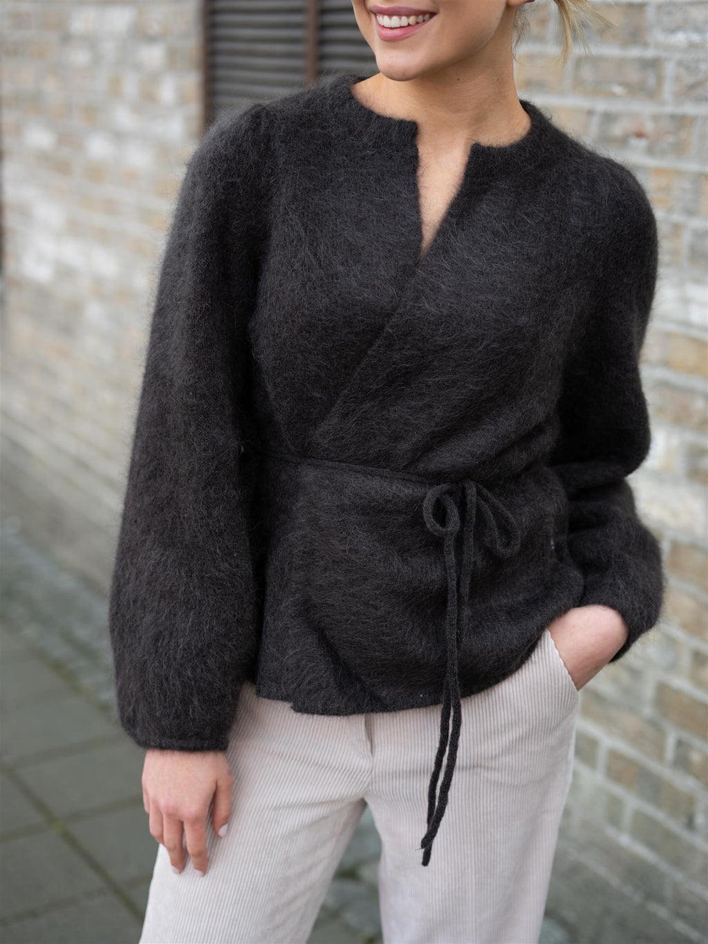 Ella&il Fredrikke Chunky Cardigan Dark Brown