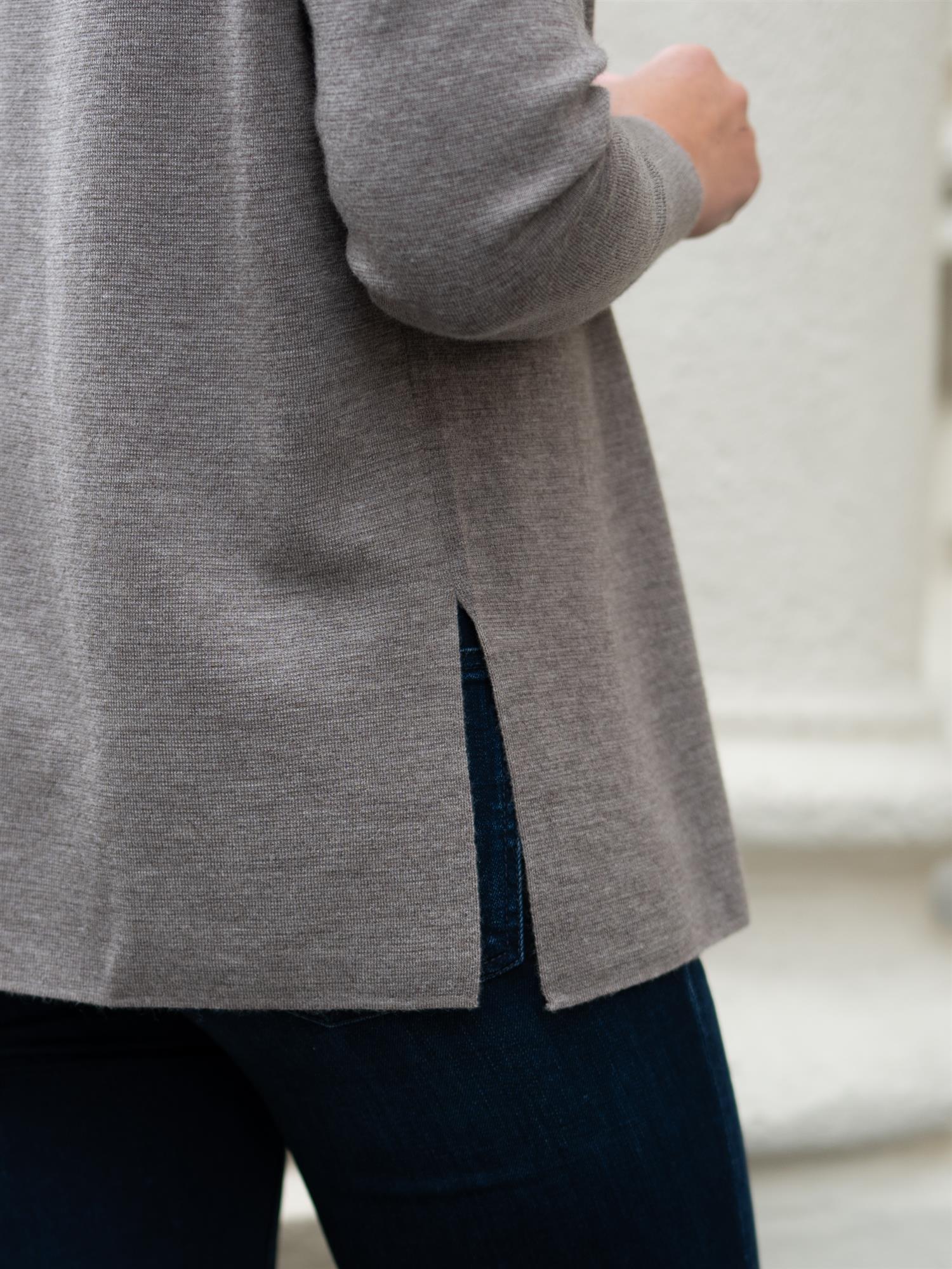 Fernanda Merino Sweater Light Brown Melange