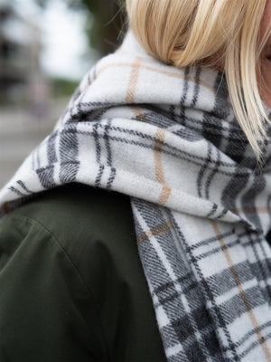 Lexington Recycled Wool Blend Scarf Offwhite/Multi
