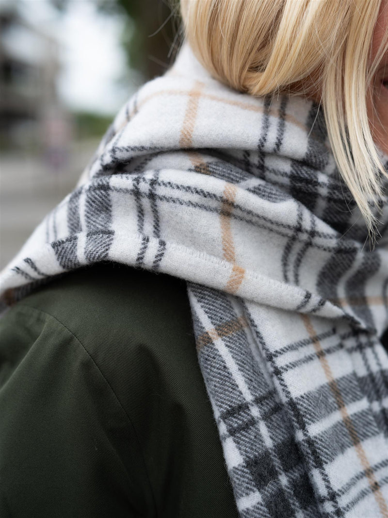 Lexington Recycled Wool Blend Scarf Offwhite/Multi
