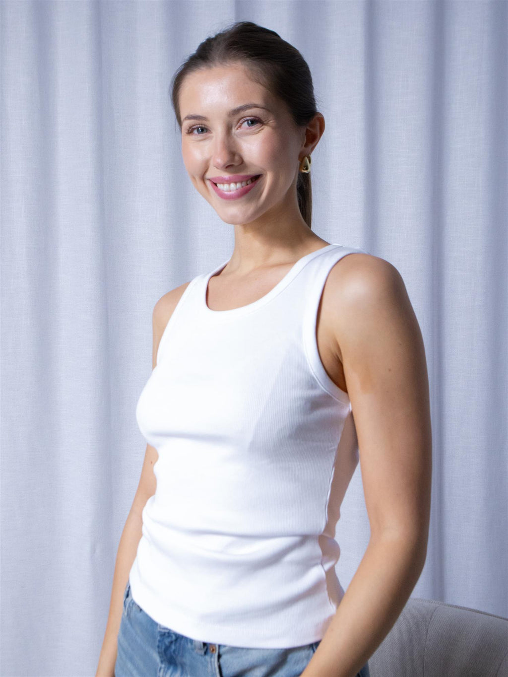 Camilla Pihl Pia Rib Singlet Hvit