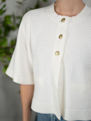 Busnel Palmer Cardigan Ecru