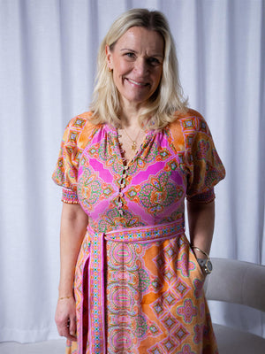 Hale Bob Naya Maxi Dress Pink