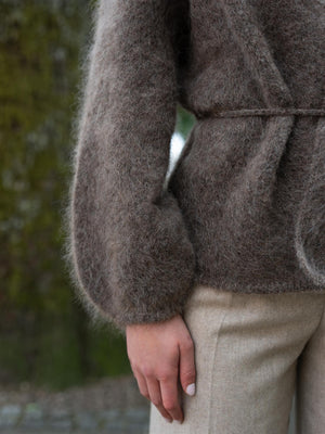 Ella&il Fredrikke Chunky Cardigan Brown