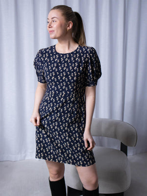 Camilla Pihl Allegra Dress Navy Hortensia