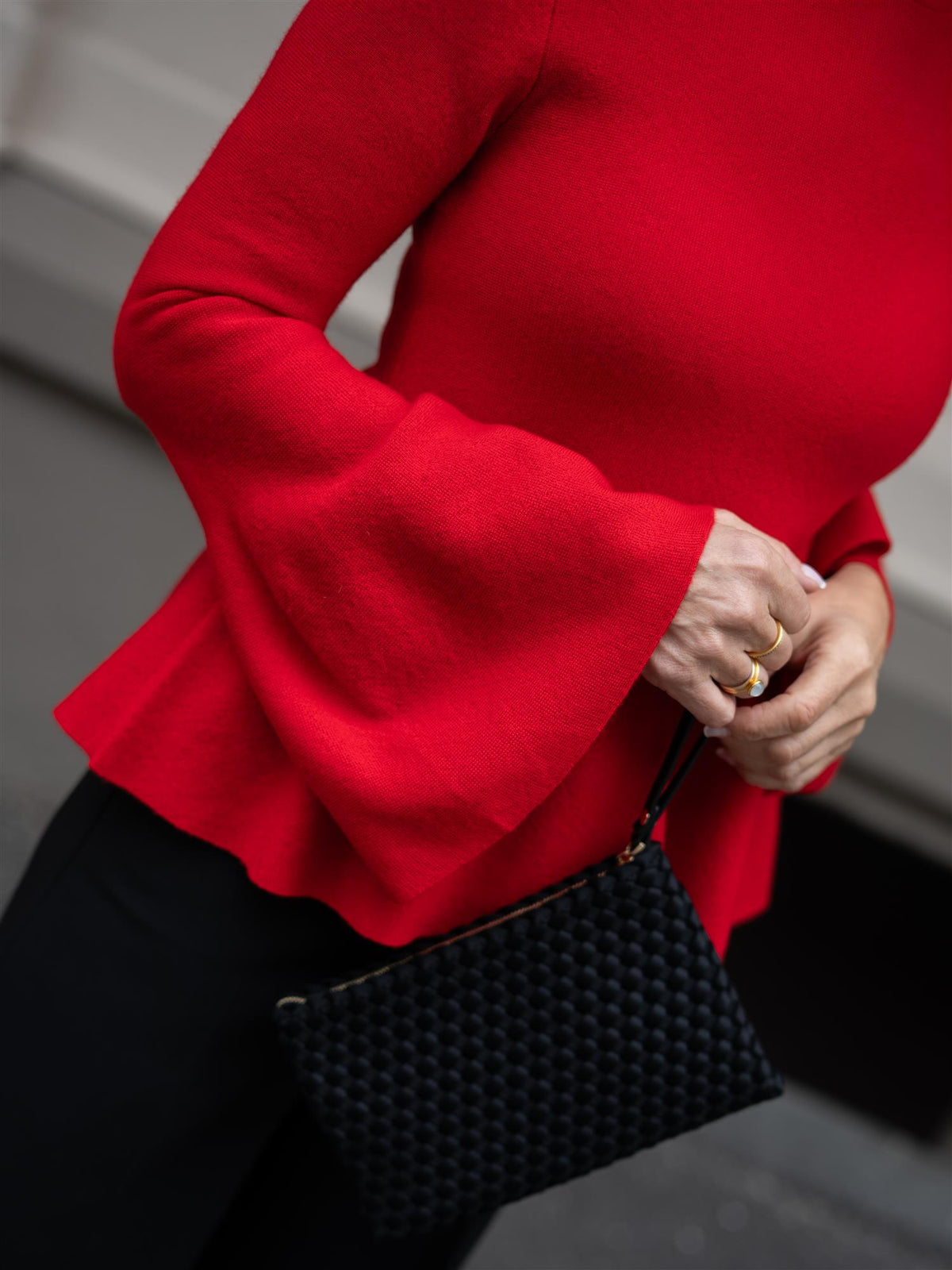Adelyn Merino Sweater Bright Red