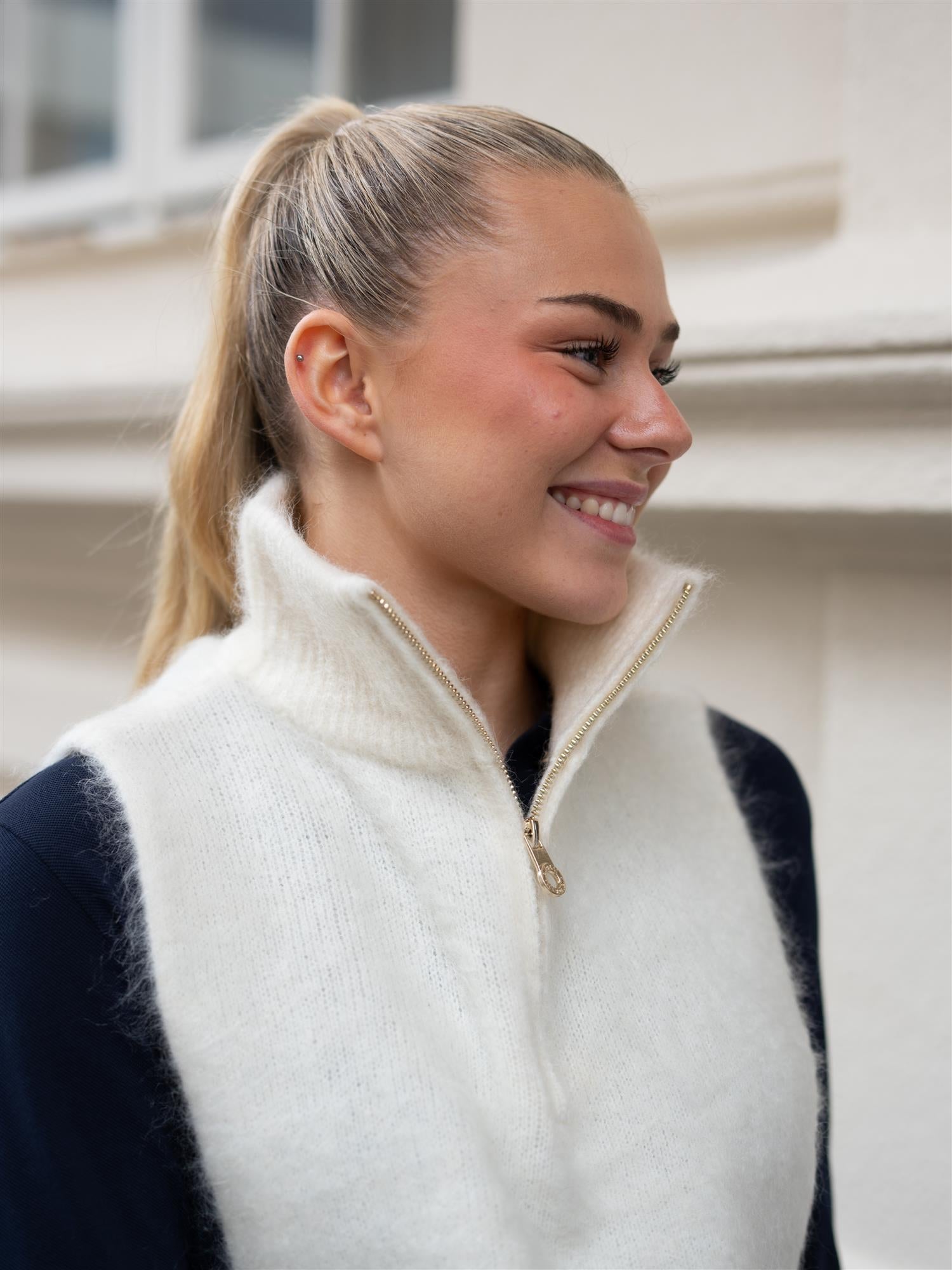 Ella&il Belinda Chunky High Neck Bright White