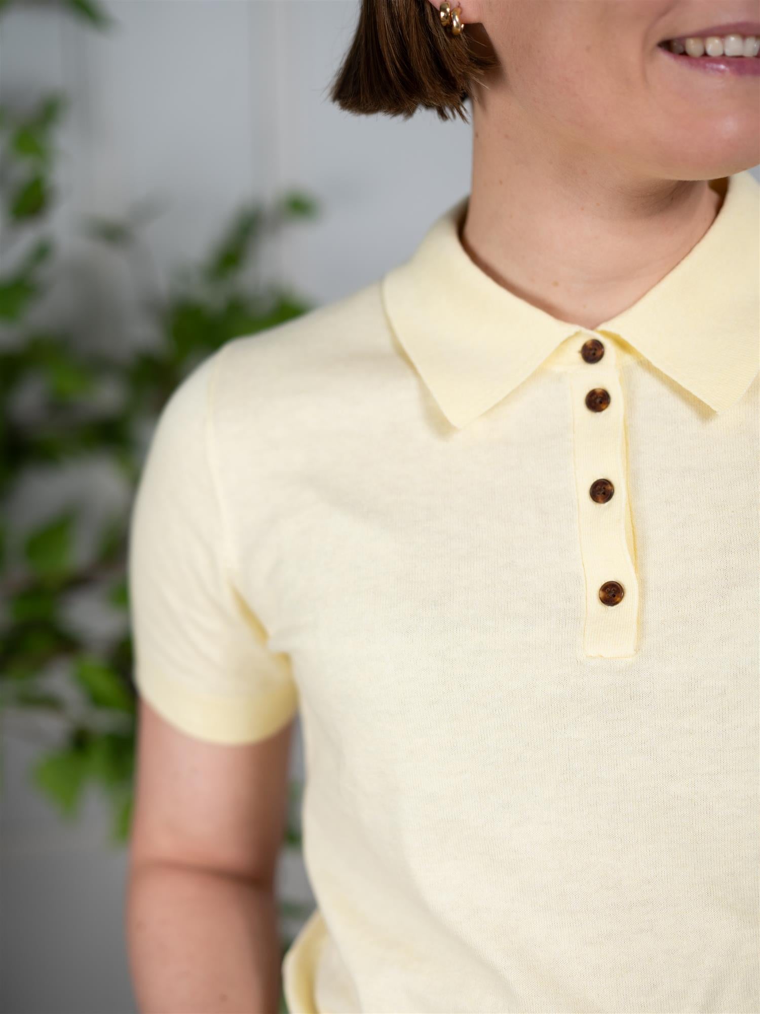 Gant Light Knit Ss Rugger Yellow