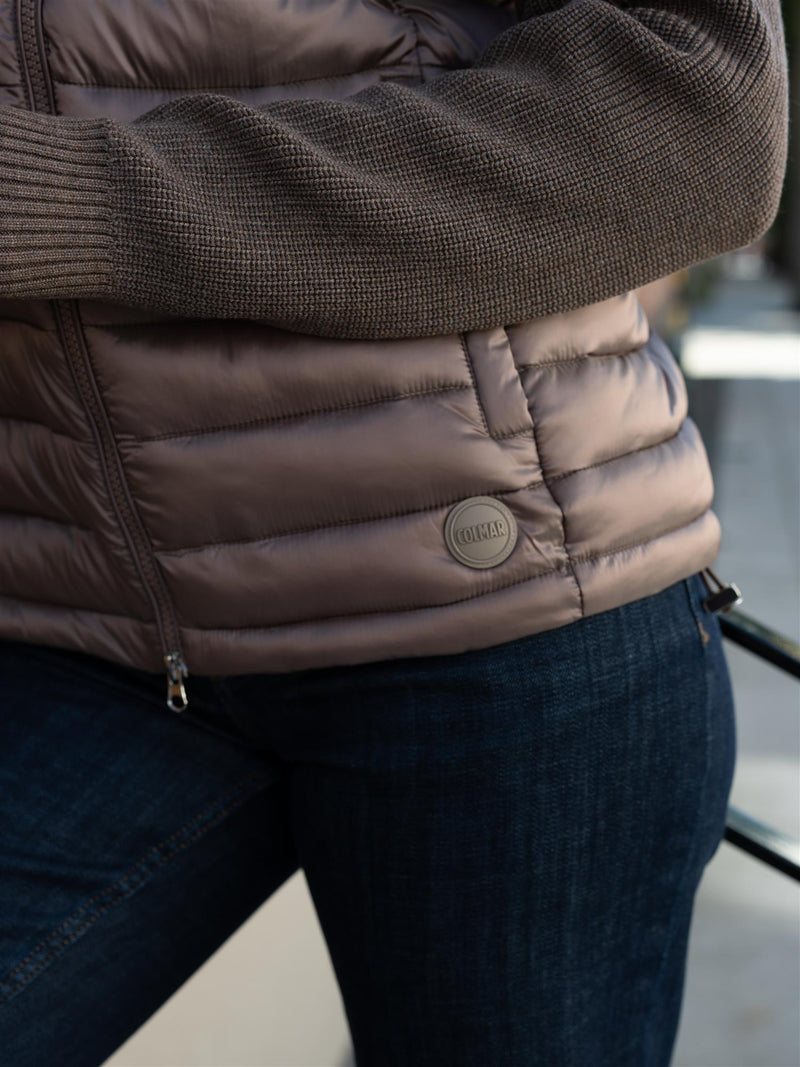 Colmar Hooded Jacket With Knitted Sleeves