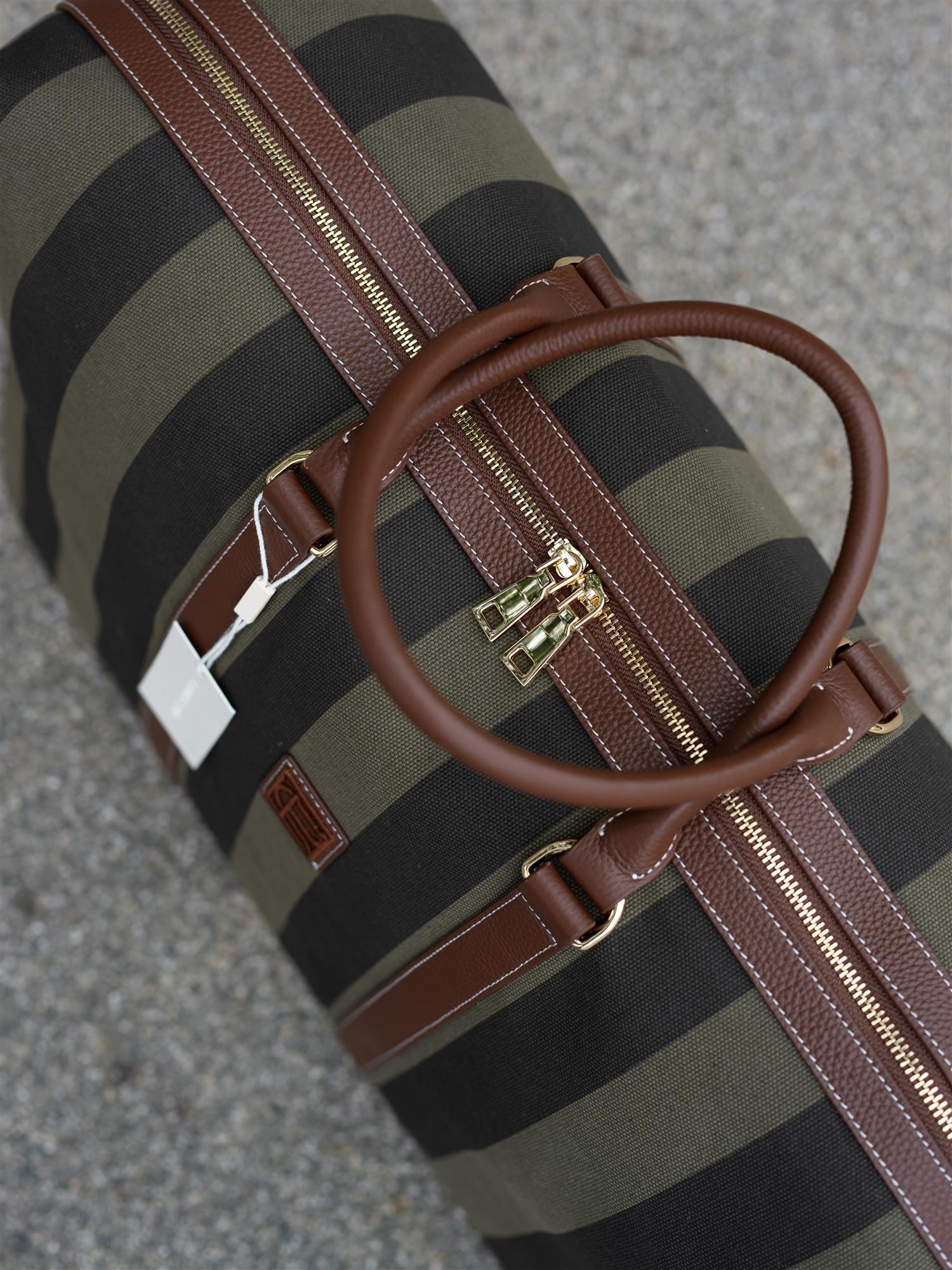 Marlowe Weekend Bag Green Stripe