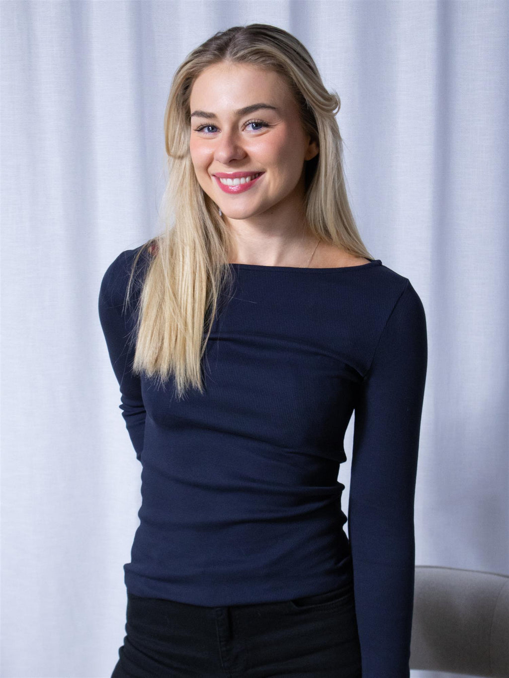 Camilla Pihl Petronella Rib Boatneck Navy
