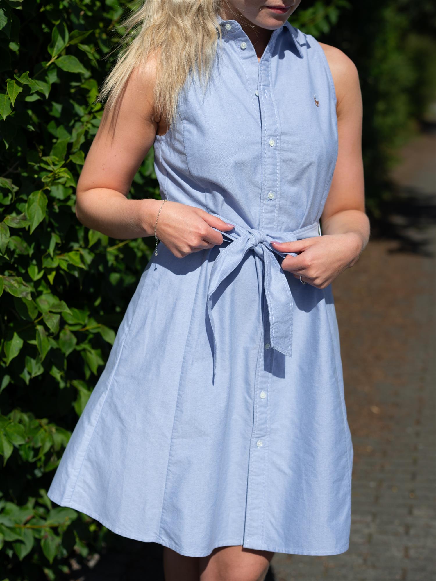 Woven Shirt Dress Light Blue