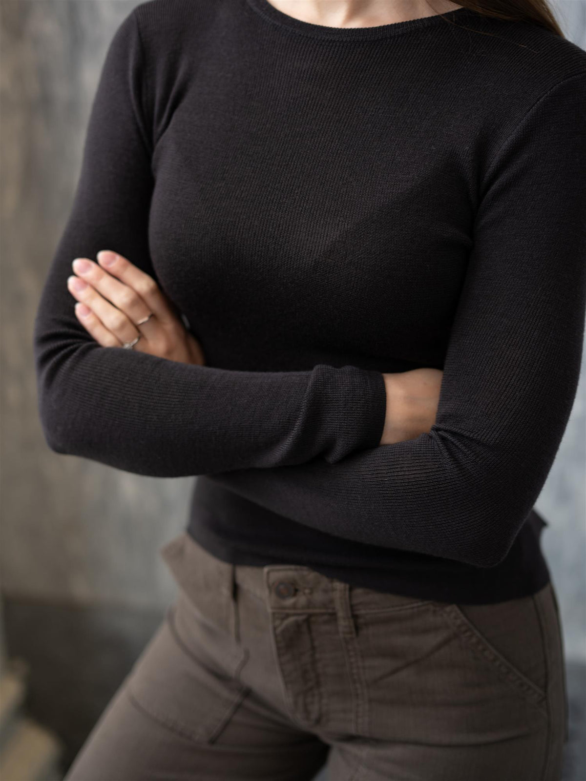 Lyla Merino Sweater Dark Brown