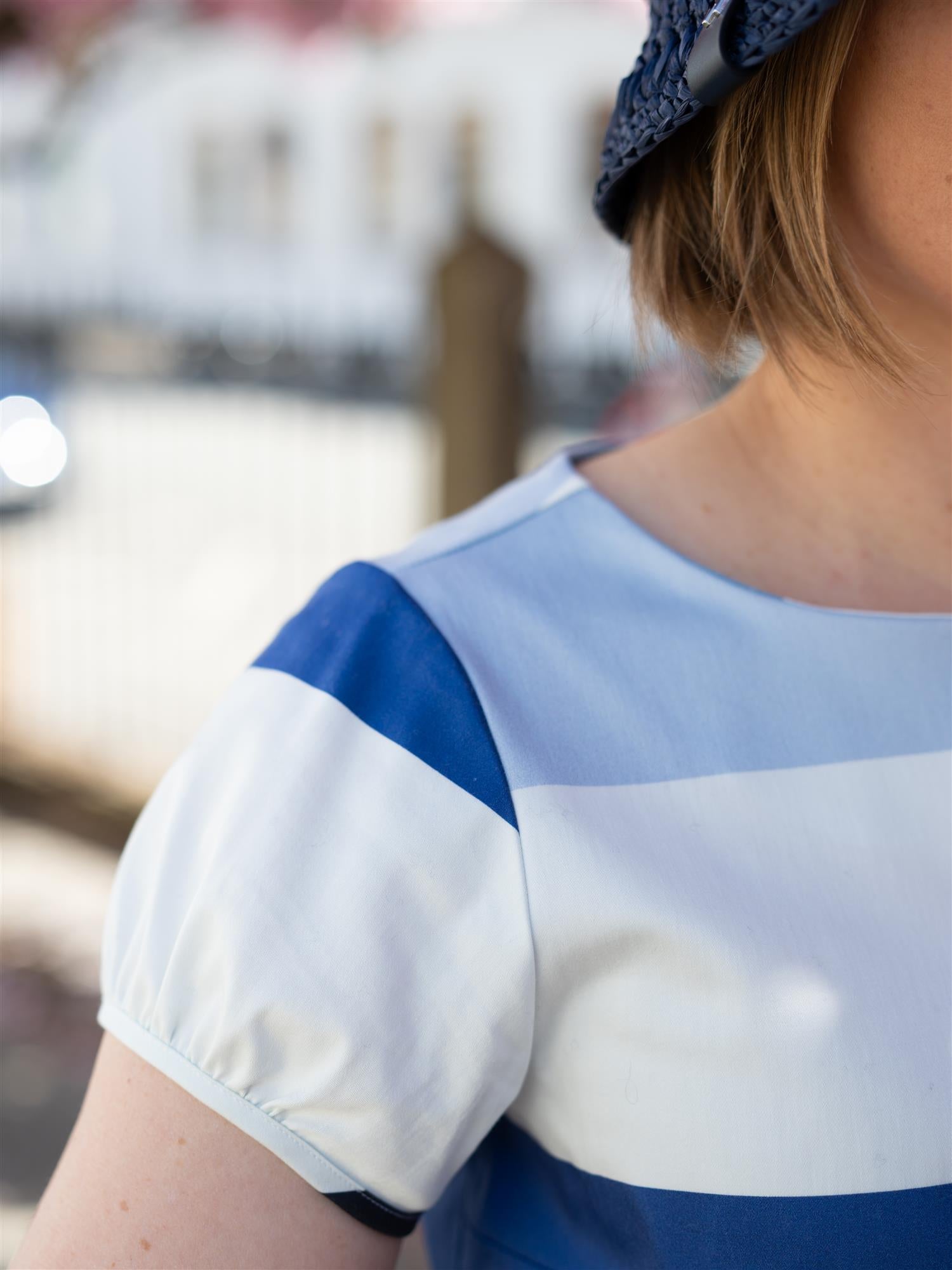 Stenströms Lovisa Dress Cap Sleeve Blue Stripe
