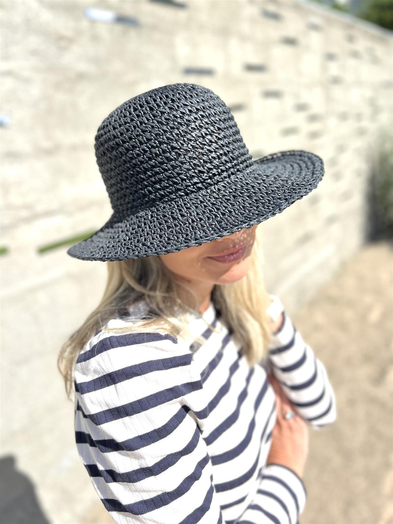 Beck Søndergaard Solid Saverina Straw Hat black
