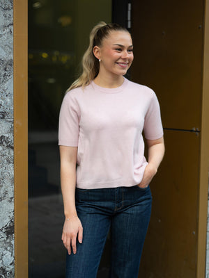 Stenströms Janet Short Sleeve Knit Light Pink