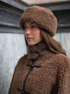 Christian Aks Adira Lamb Fur Hat Cappucino