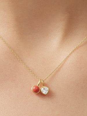 Julie Sandlau Little Prime Pendant Red Coral Crystal