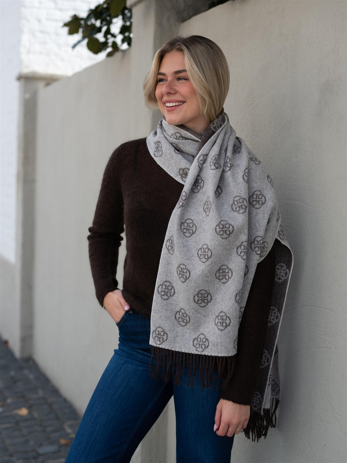 Monogram Wool Scarf