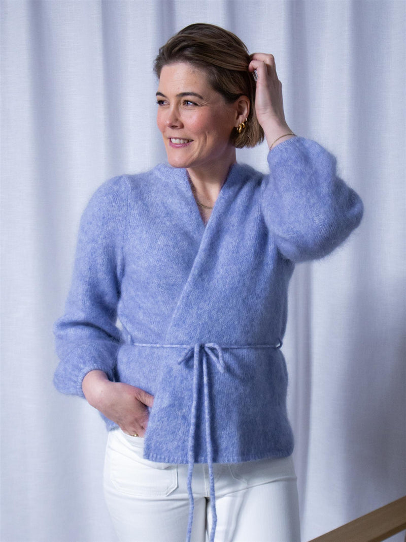 Ella&il Fredrikke Chunky Cardigan Light Blue