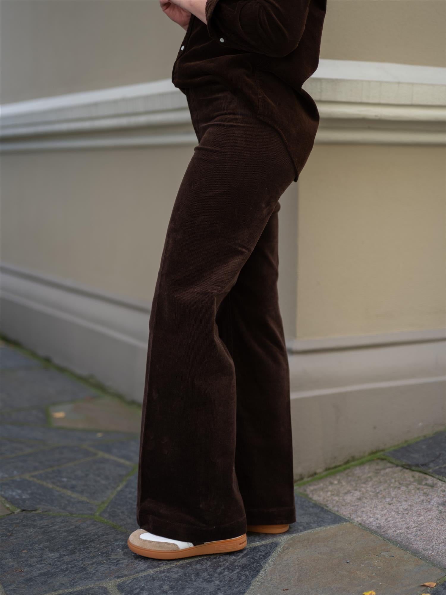 Woven Flare Pants Brown