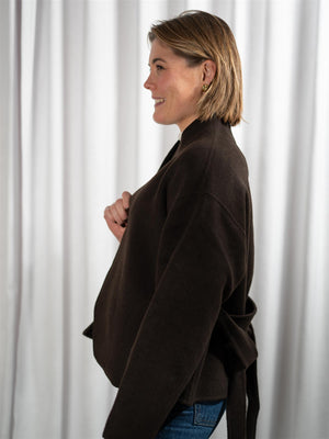 ONE and OTHER Greta Wool Jacket Espresso