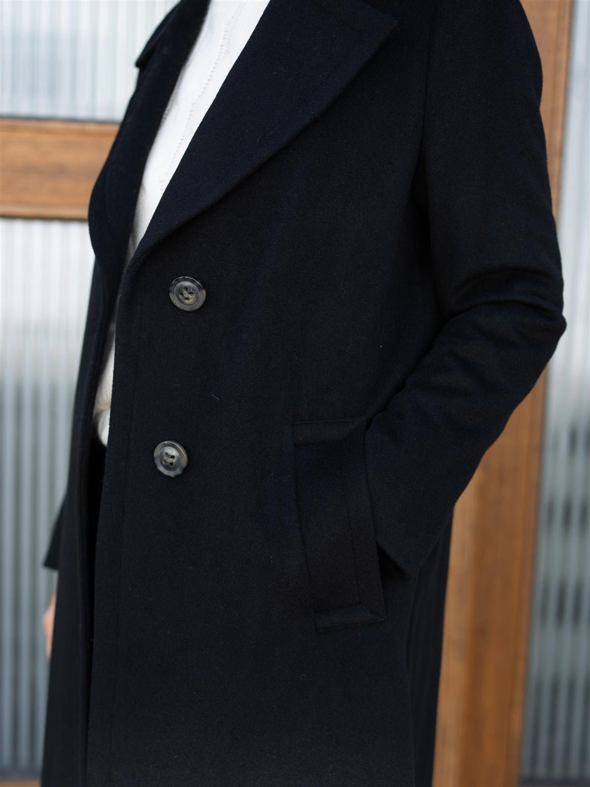 Cashmere Coat Clareta Long Black
