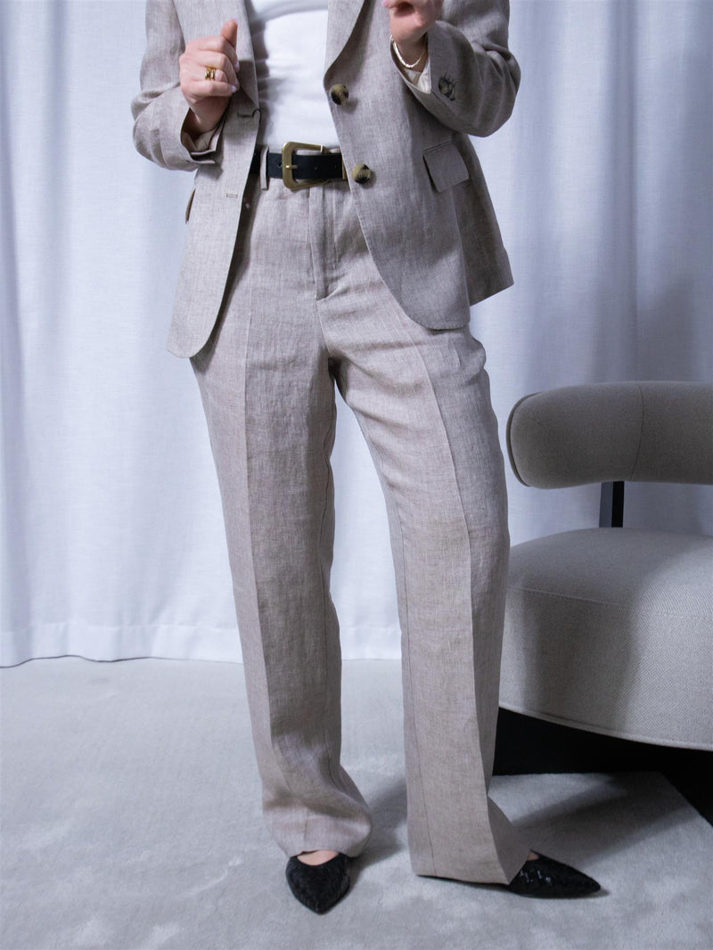Sand Dori High Trousers Beige