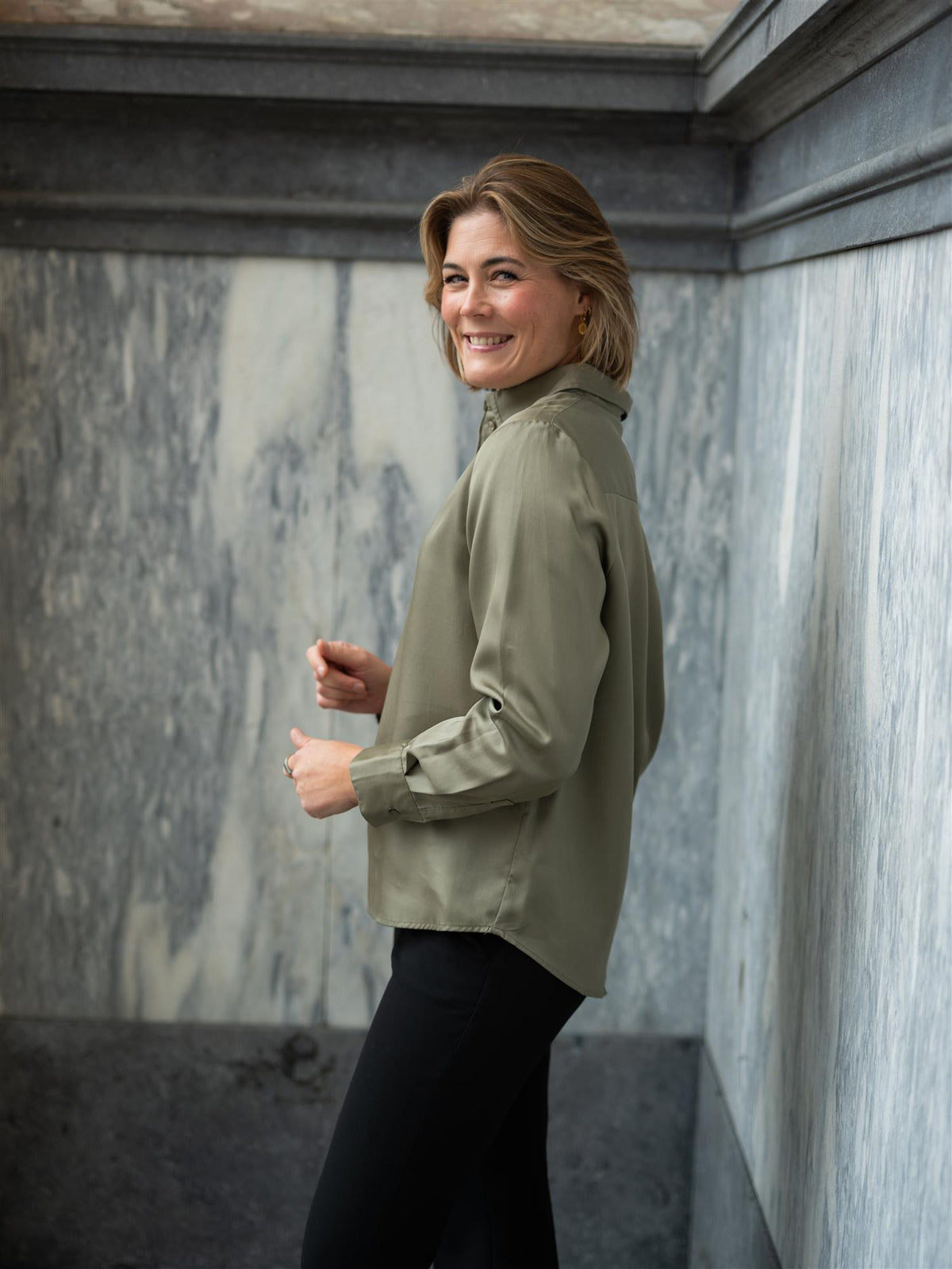 Aria Shirt Muted Green
