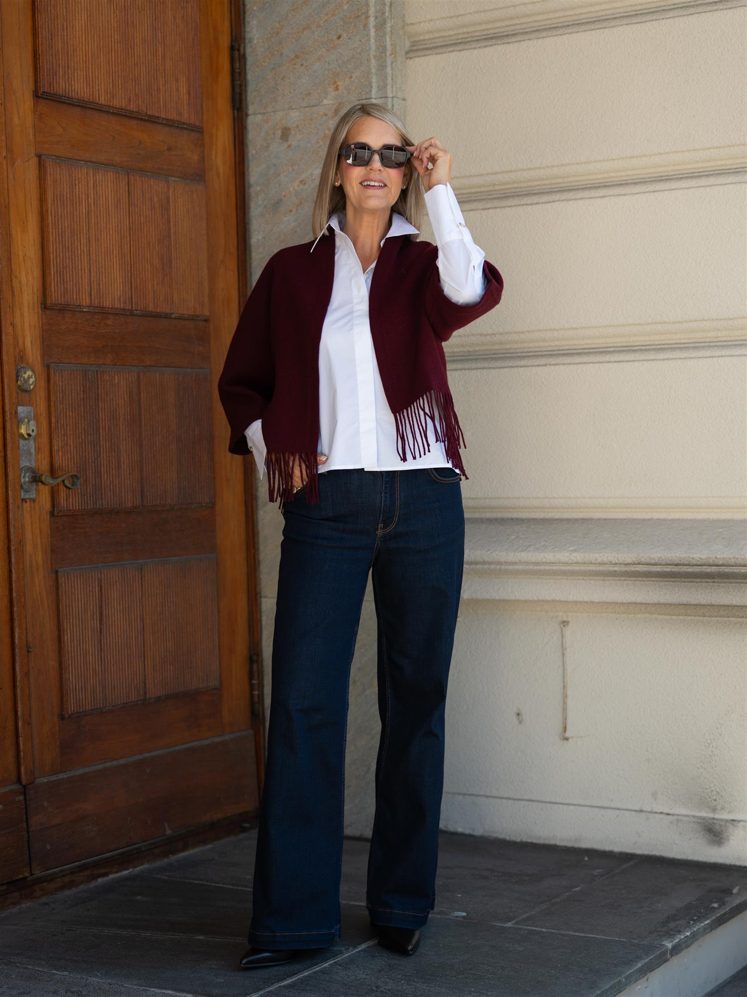 Keyla Lambswool Jacket Burgundy