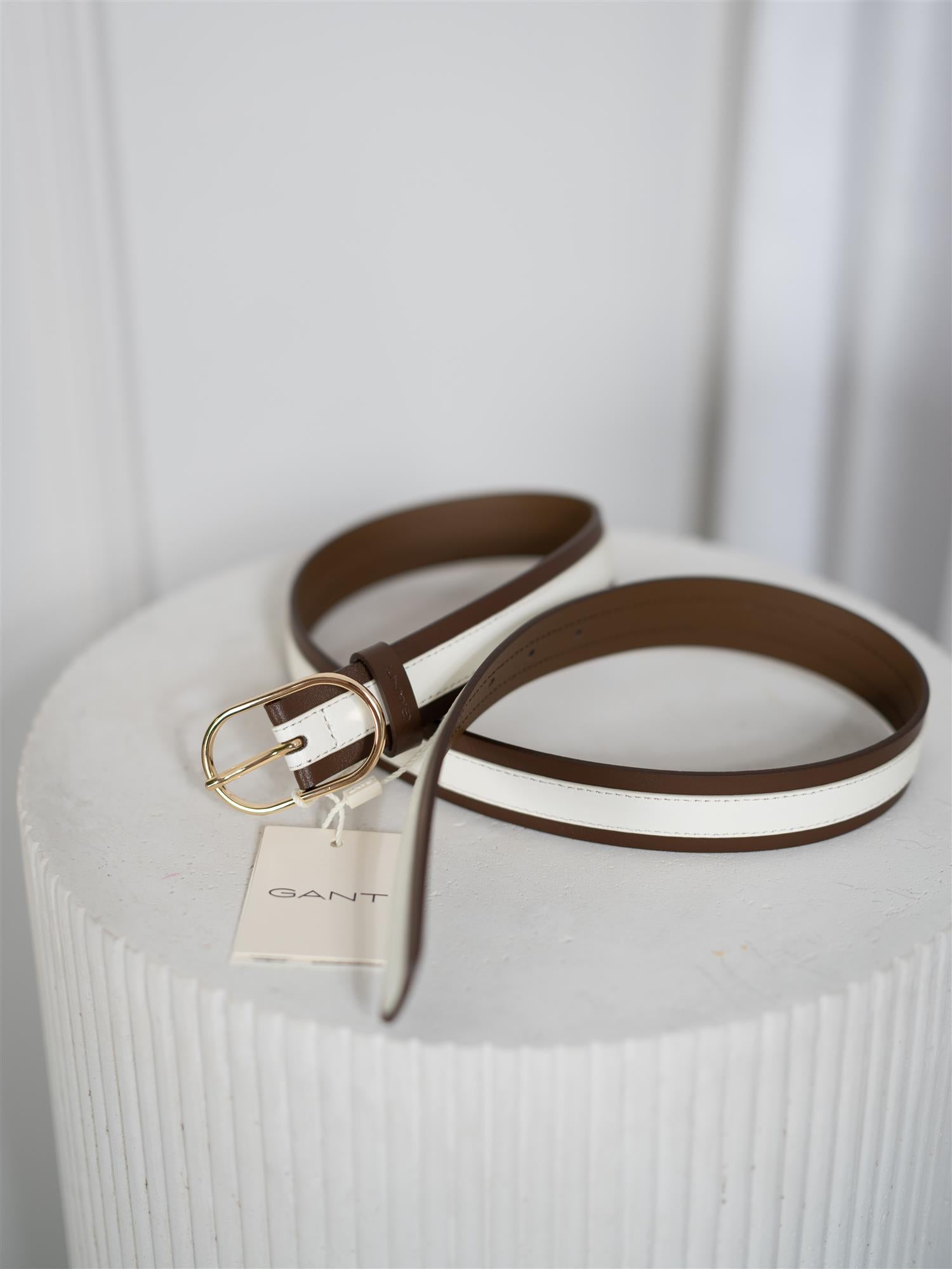 Gant Stripe Leather Belt