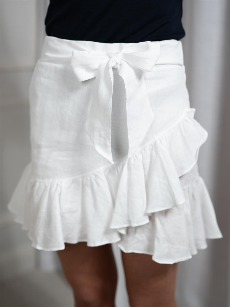 Ella&il Julli Linen Skirt White