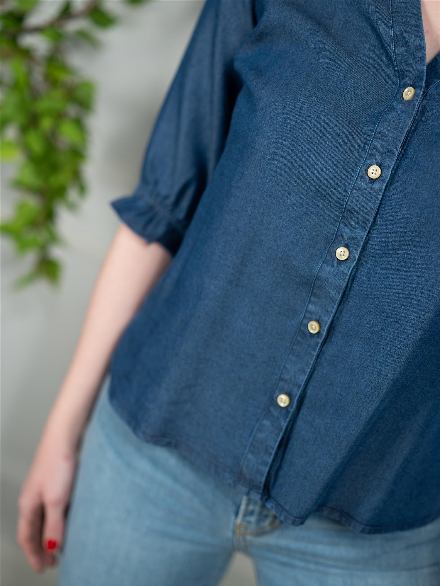 Stenströms Lilith Blouse Short Sleeve Dark Blue