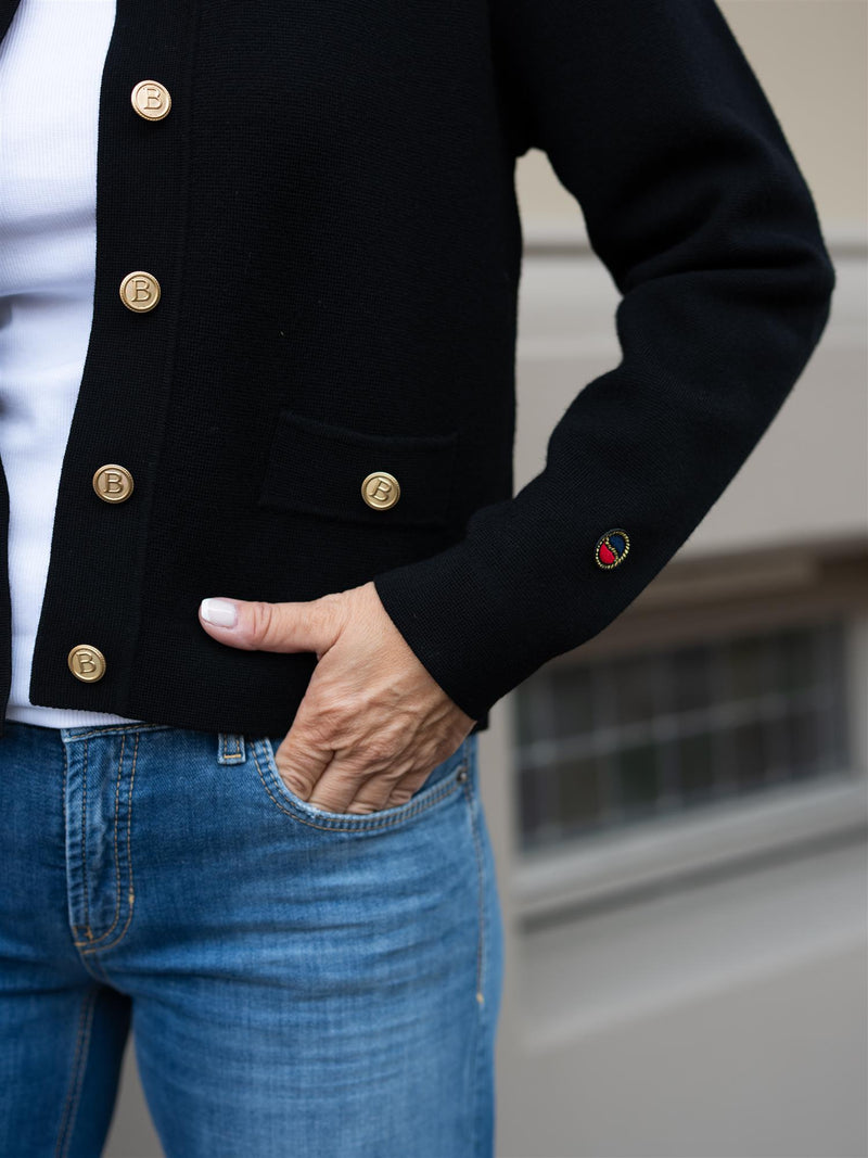 Busnel Aria Cardigan Solid Black