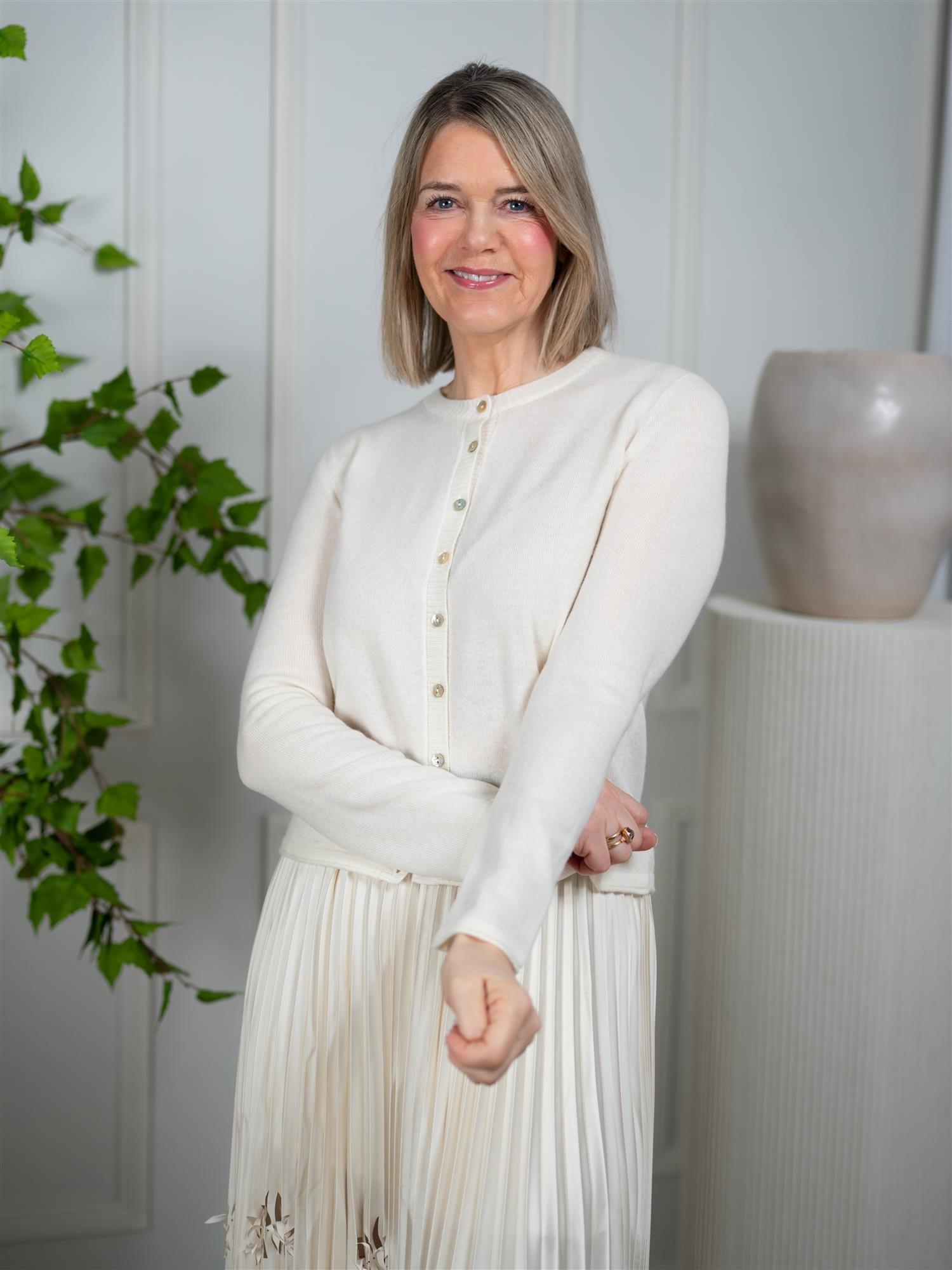 Dear Dharma Clara Cardigan Cream