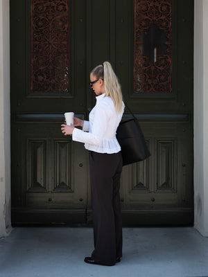 ATP Atelier Pienza Black Leather Large Tote Bag
