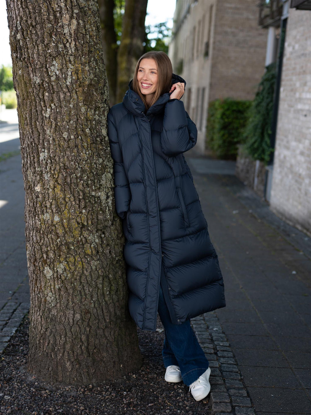 Colmar Long Quilted Jacket With Hood
