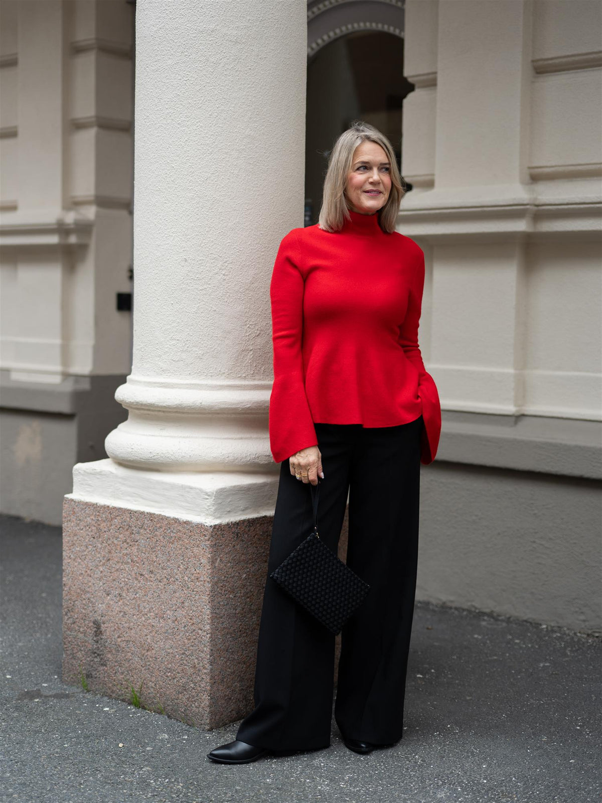 Adelyn Merino Sweater Bright Red