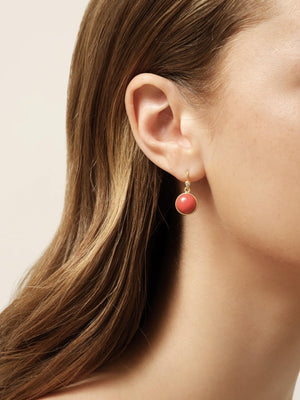 Julie Sandlau Prime Earrings Red Coral Crystal