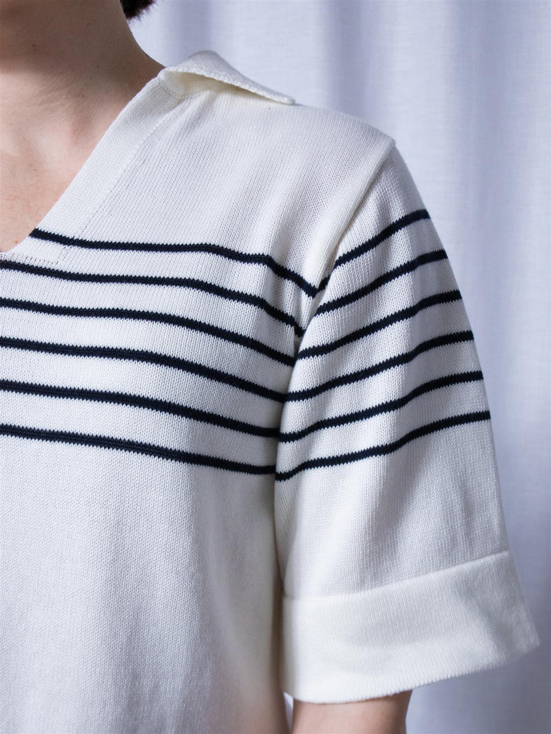 Busnel Freja Striped Top Ecru/Marine