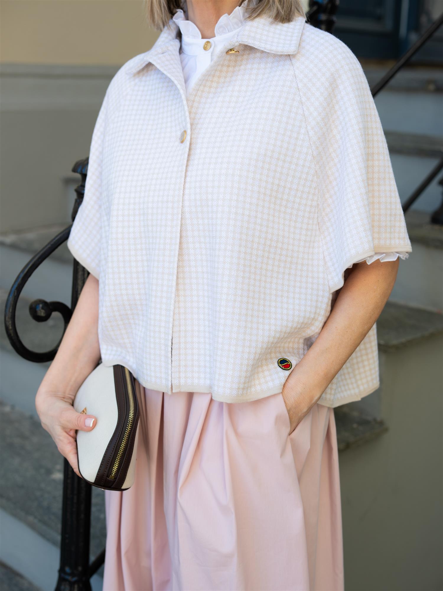 Busnel Amelie Cape Pepita Light Rose