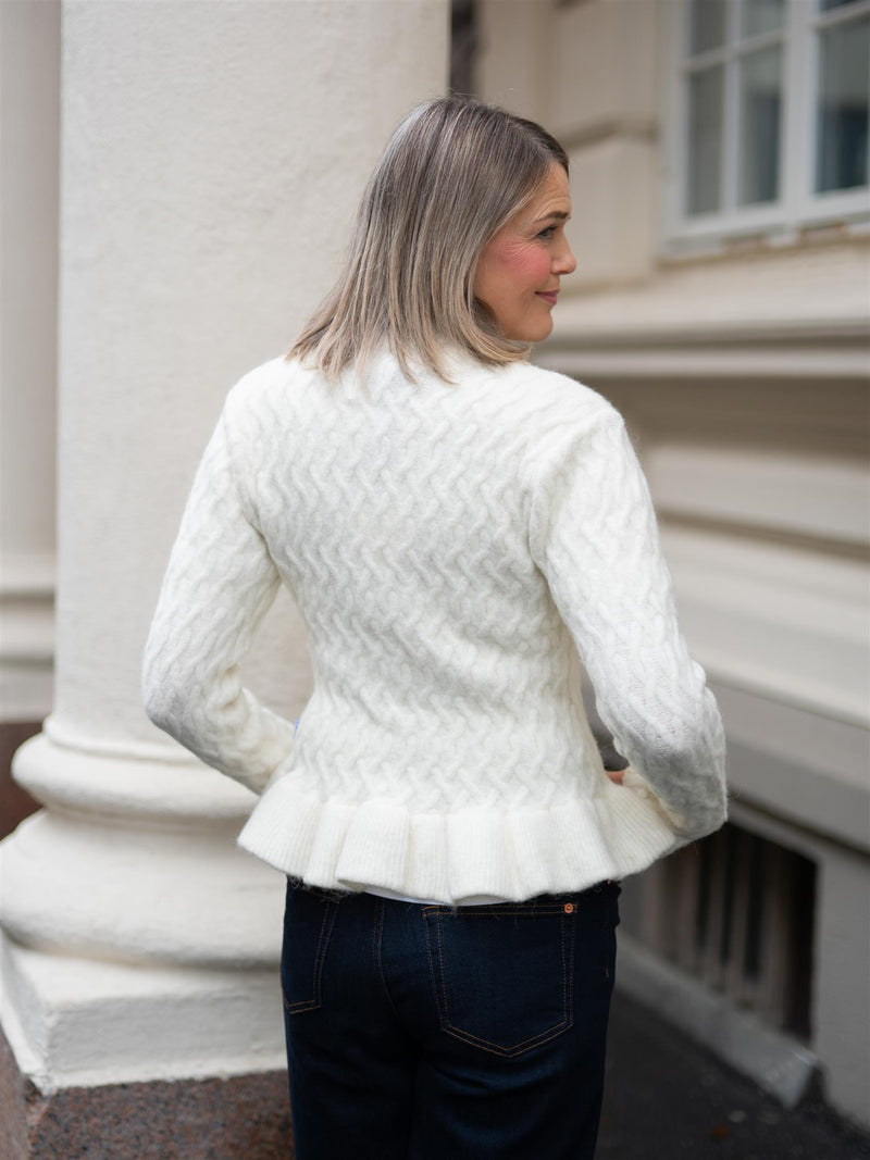 Ella&il Lene Alpaca Cardigan Ivory