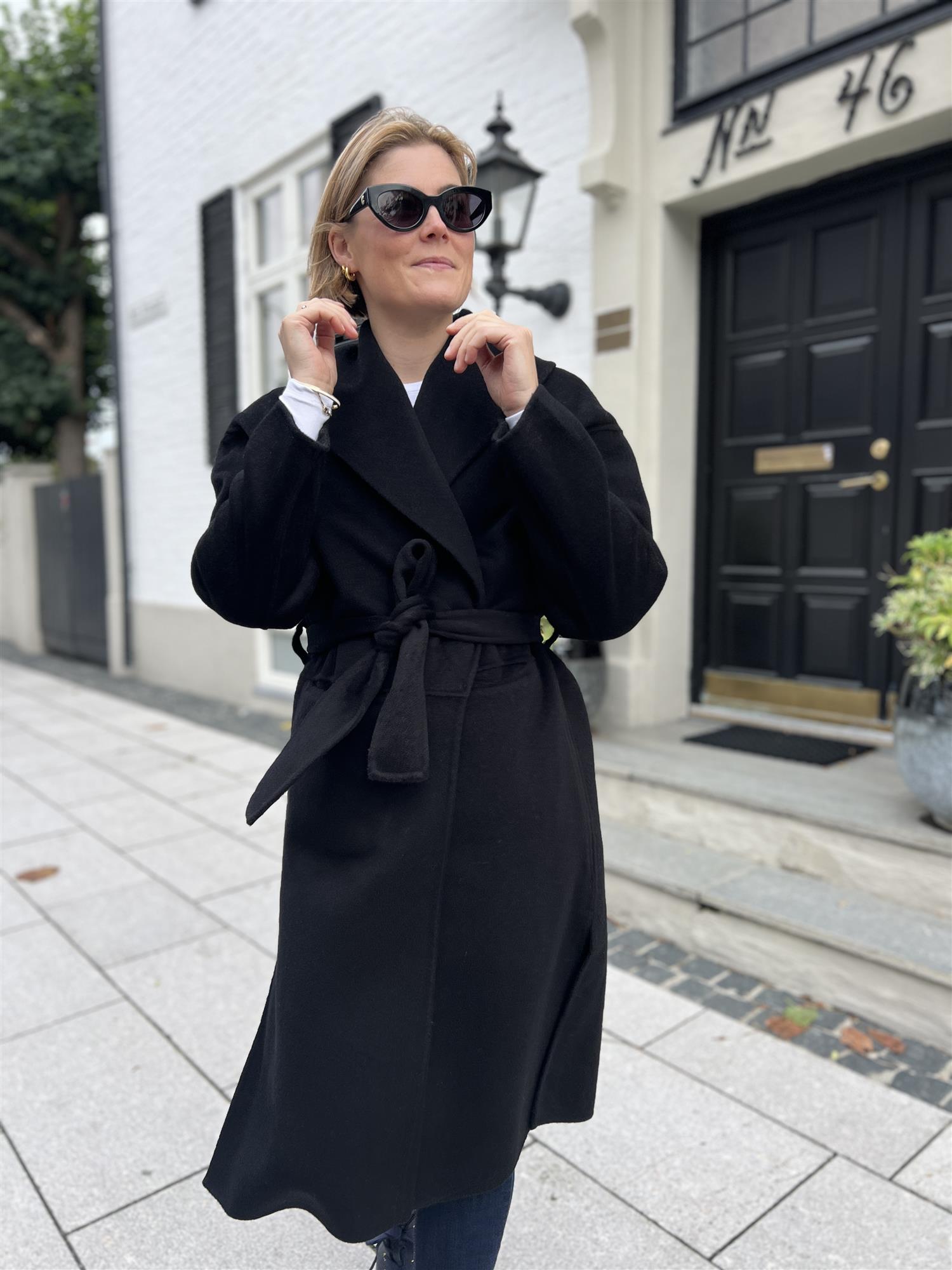 Christian Aks Amara Wool Coat Black