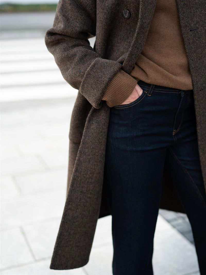 Mos Mosh Lucca Barkley Wool Coat Slate Black