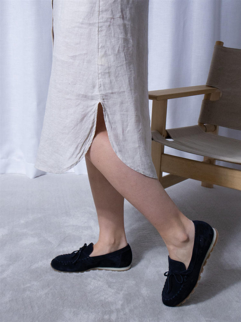 Gant Reg Linen SS Shirt Dress Dry Sand