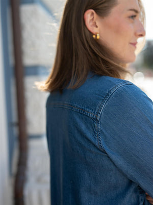 Mos Mosh Natalie Denim Shirt Blue